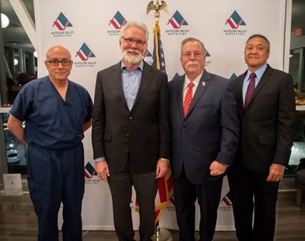 Dr. Phil Tuso, Lancaster Mayor R. Rex Parris, Palmdale Mayor Steve Hofbauer and Dr. Don Parazo. After Dr. Parazo and Dr. Tuso